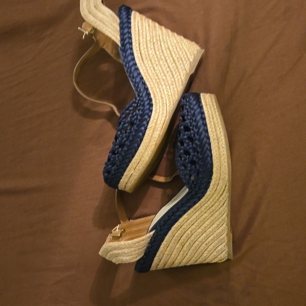 Tory Burch satin crocheted wedges